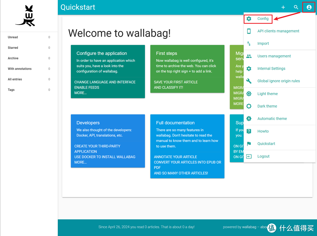 收藏不等于学废,让你的收藏更有价值!极空间部署稍后阅读神器『Wallabag』 收藏不等于学废,让你的收藏更有价值!极空间部署稍后阅读神器『Wallabag』