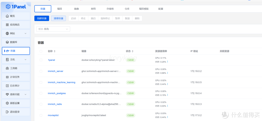 1panel in docker尝试着解决了一些问题，基本完美使用了