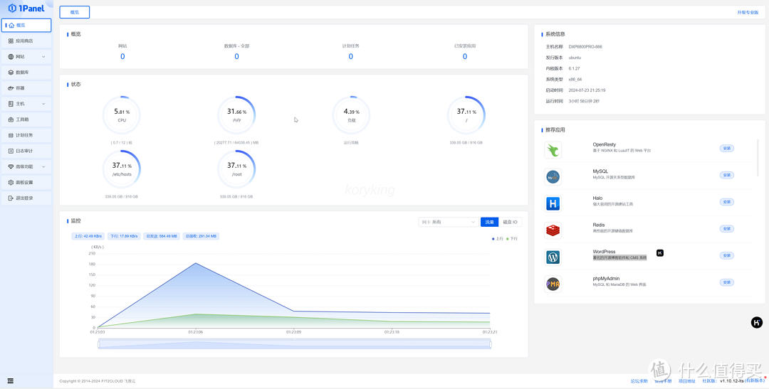 1panel in docker尝试着解决了一些问题，基本完美使用了