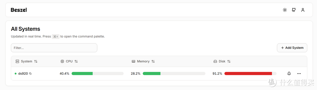 支持docker监控！高颜值、轻量级的NAS状态监控工具，服务端、客户端分离式部署