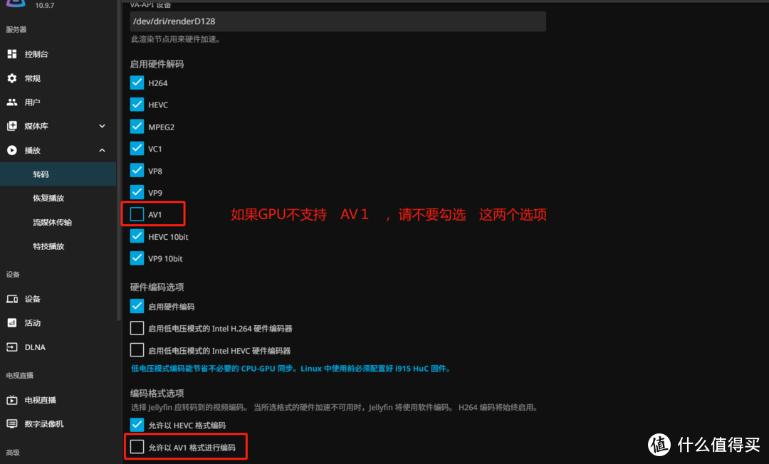 Jellyfin 10.9.8 硬解HEVC内容出错