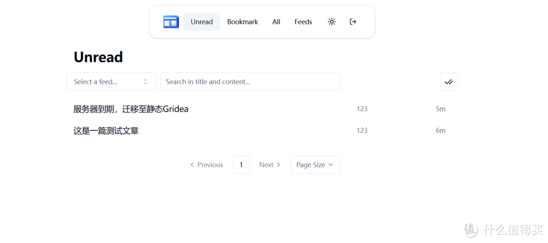 部署自己专用RSS阅读器