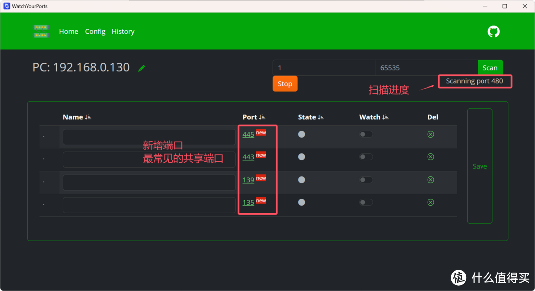 局域网神器!全网端口扫描、监控、一键转跳WEB应用,极空间部署「WatchYourPorts」突破远程数量限制 局域网神器!全网端口扫描、监控、一键转跳WEB应用,极空间部署「WatchYourPorts」突破远程数量限制