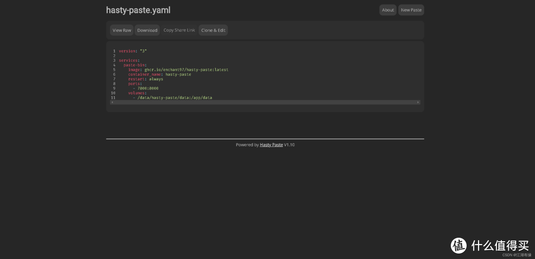 Docker实战: 使用Docker部署Hasty Paste粘贴应用程序 Docker实战: 使用Docker部署Hasty Paste粘贴应用程序