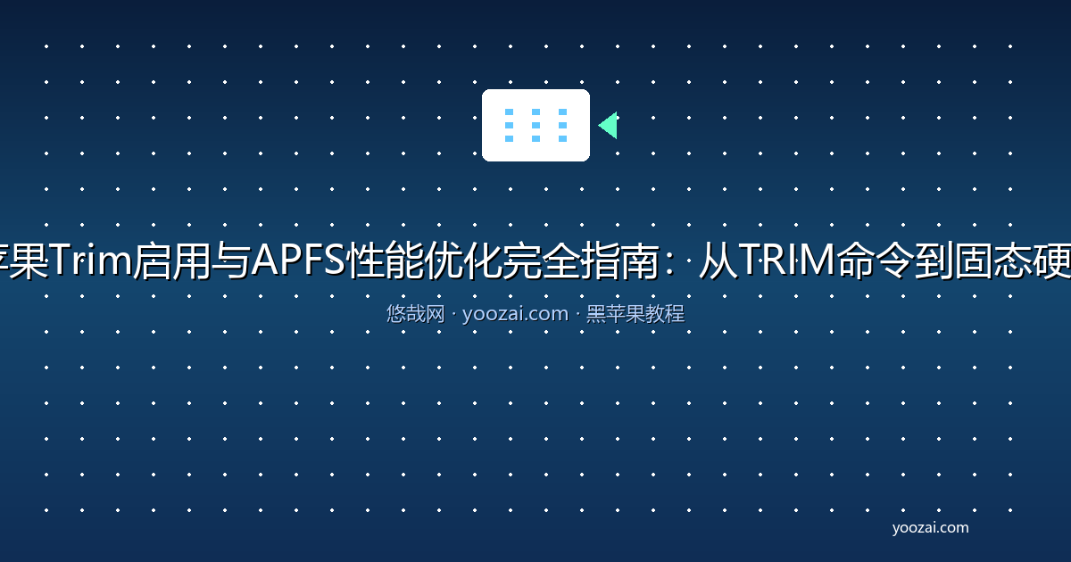 黑苹果Trim启用与APFS性能优化完全指南：从TRIM命令到固态硬盘寿命管理的完整攻略