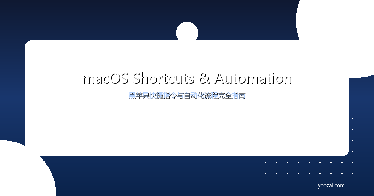 黑苹果macOS快捷指令与自动化流程完全指南：从Shortcuts到Automator的高效工作流