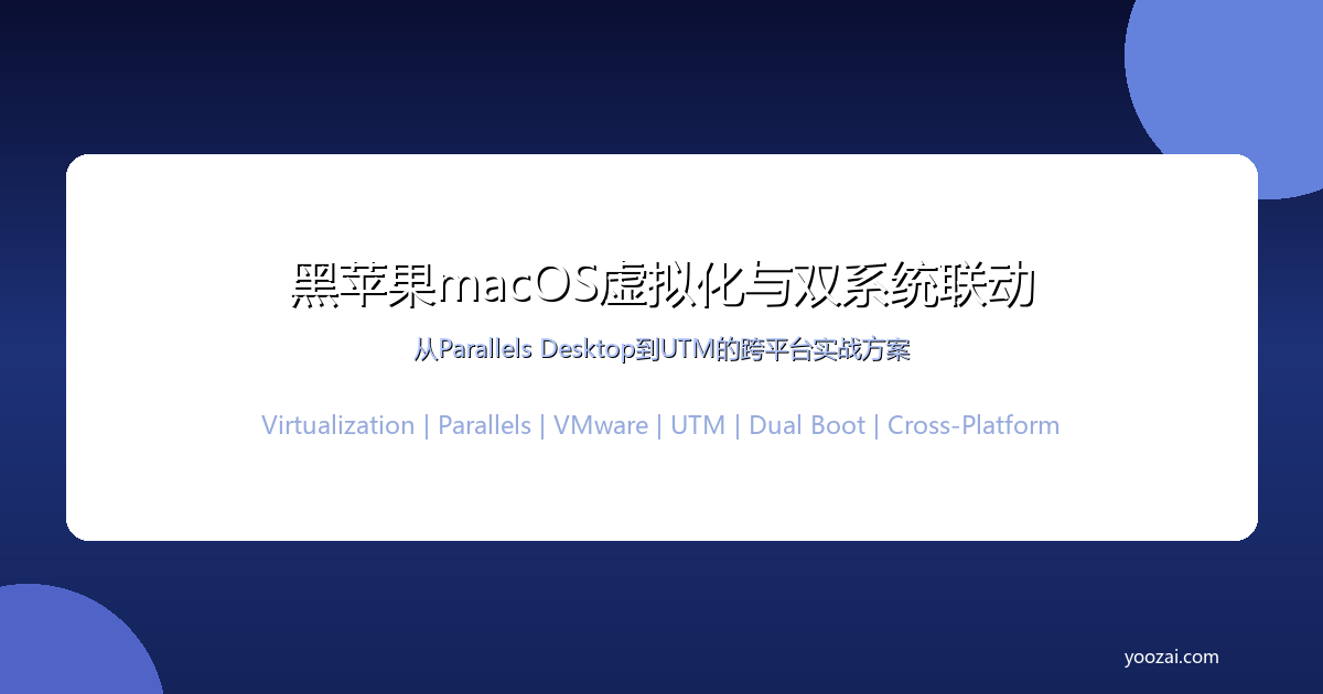 黑苹果macOS虚拟化与双系统联动完全指南：从Parallels Desktop到UTM的跨平台实战方案